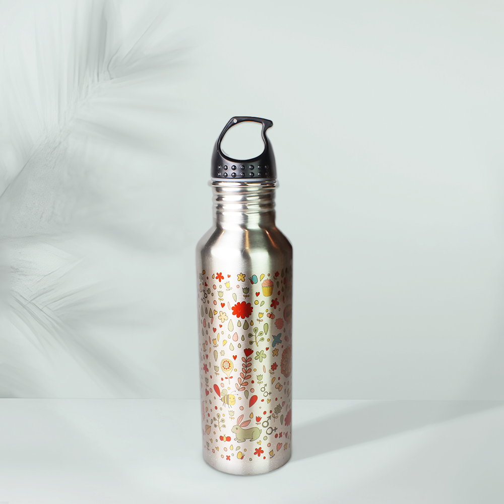 Sip Love in Style - Valentine’s Day Silver Steel Bottle Collection