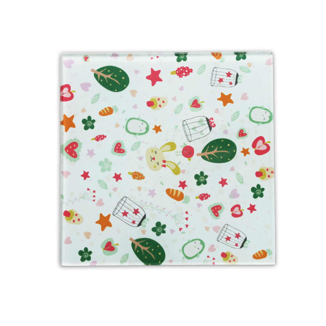 Glass Coasters (Set of 4) - Cupid's Garden