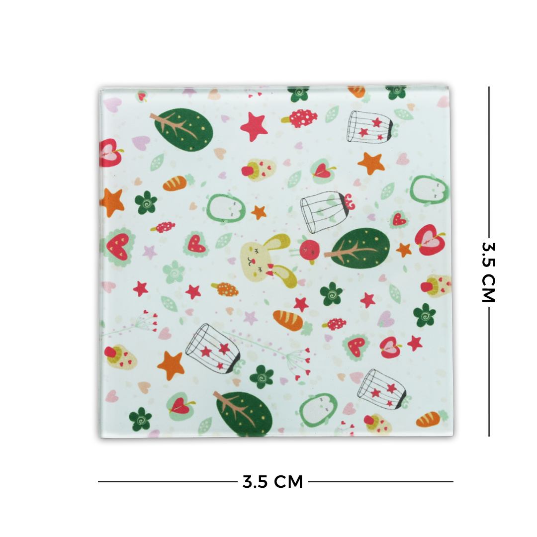 Glass Coasters (Set of 4) - Cupid's Garden