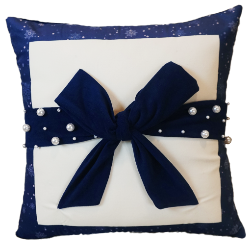 Cushion Cover - Christmas Rosette