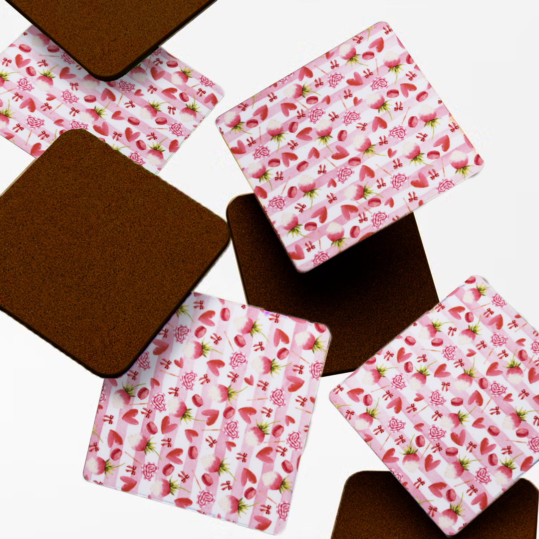 Wooden Coasters (Set of 4) - Love Spell