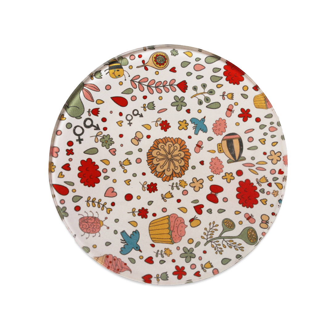 Glass Coasters (Set of 4) - Love in Bloom
