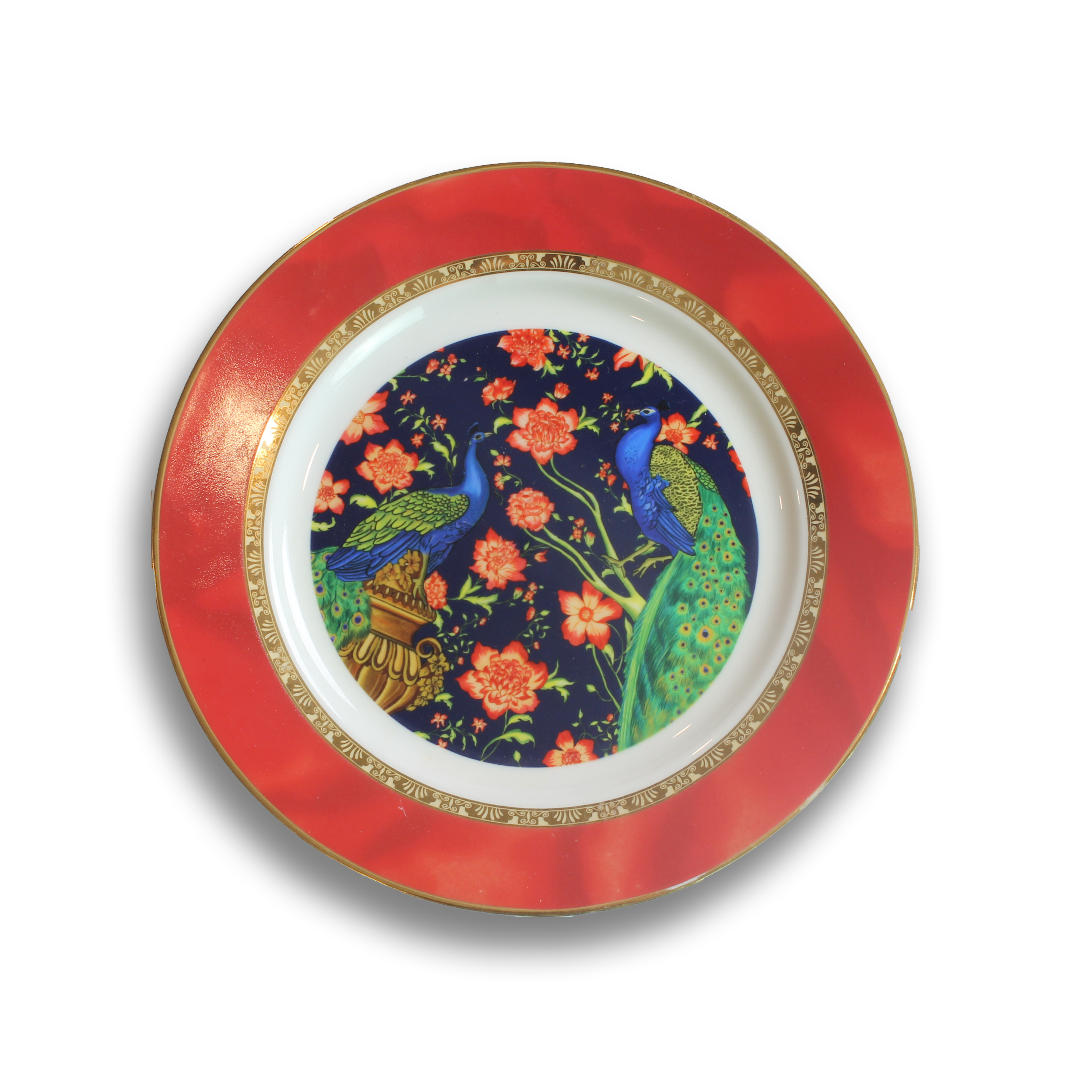 Decorative Wall Plate - Peacock Gold Plated
