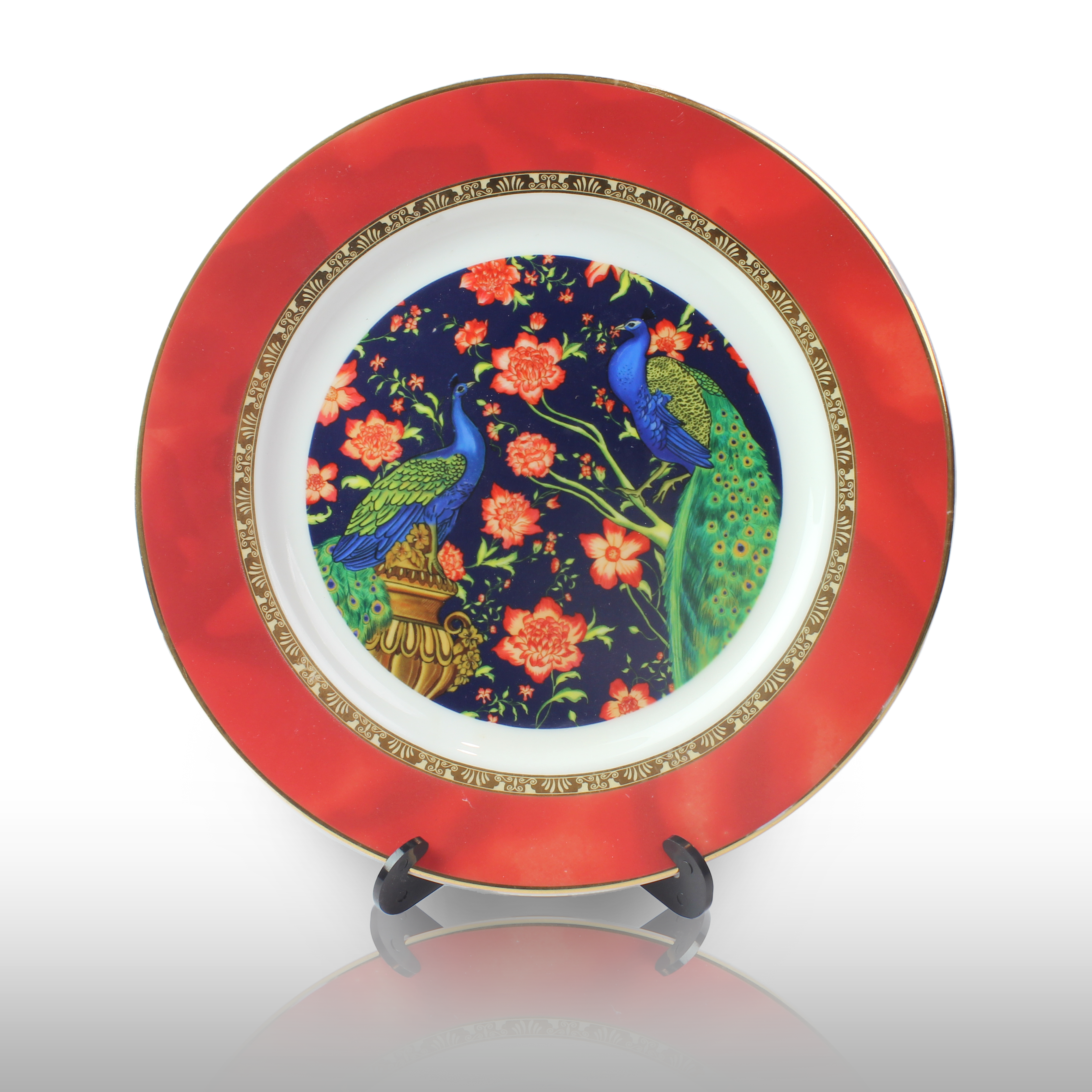 Decorative Wall Plate - Peacock Gold Plated