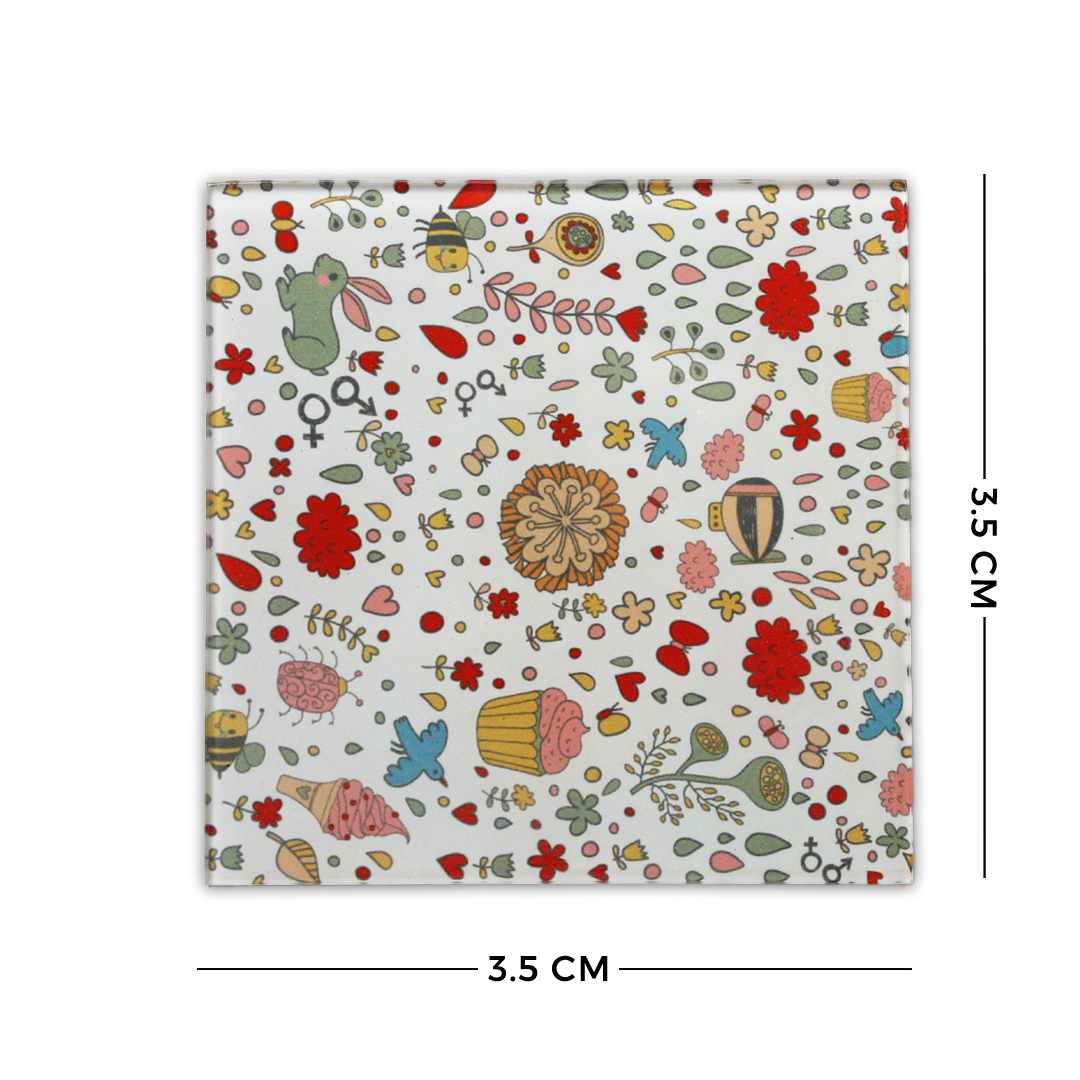 Glass Coasters (Set of 4) - Love in Bloom