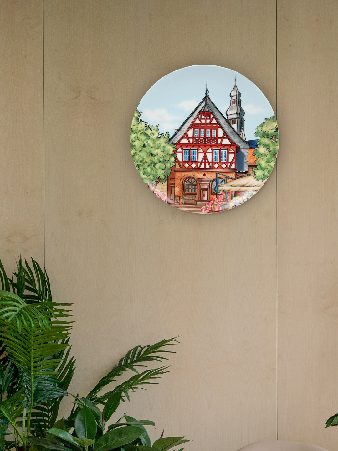 Decorative Wall Plate - European Architecture Germany (Matte Finish)