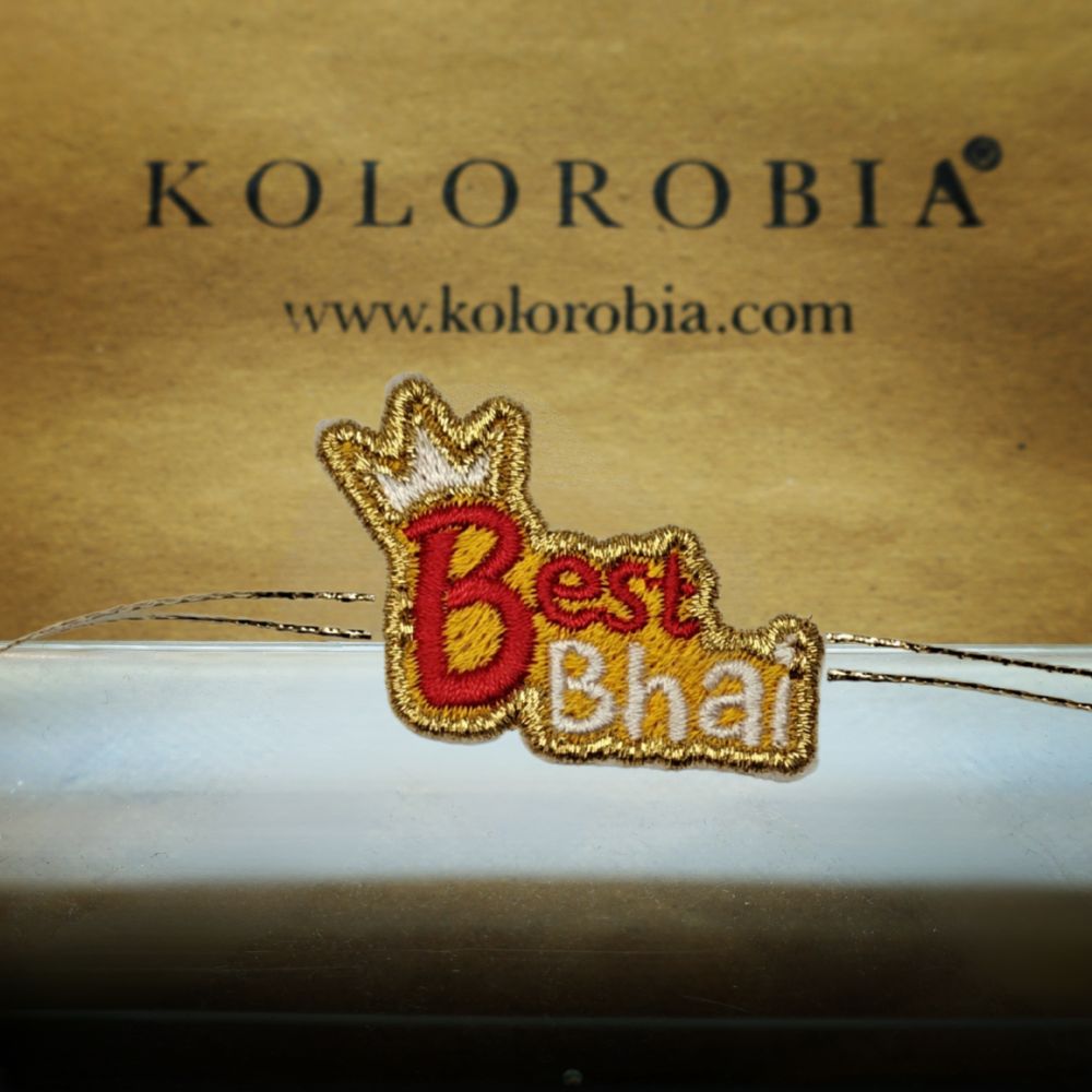 Embroidered Rakhi : Crowned Best Bhai