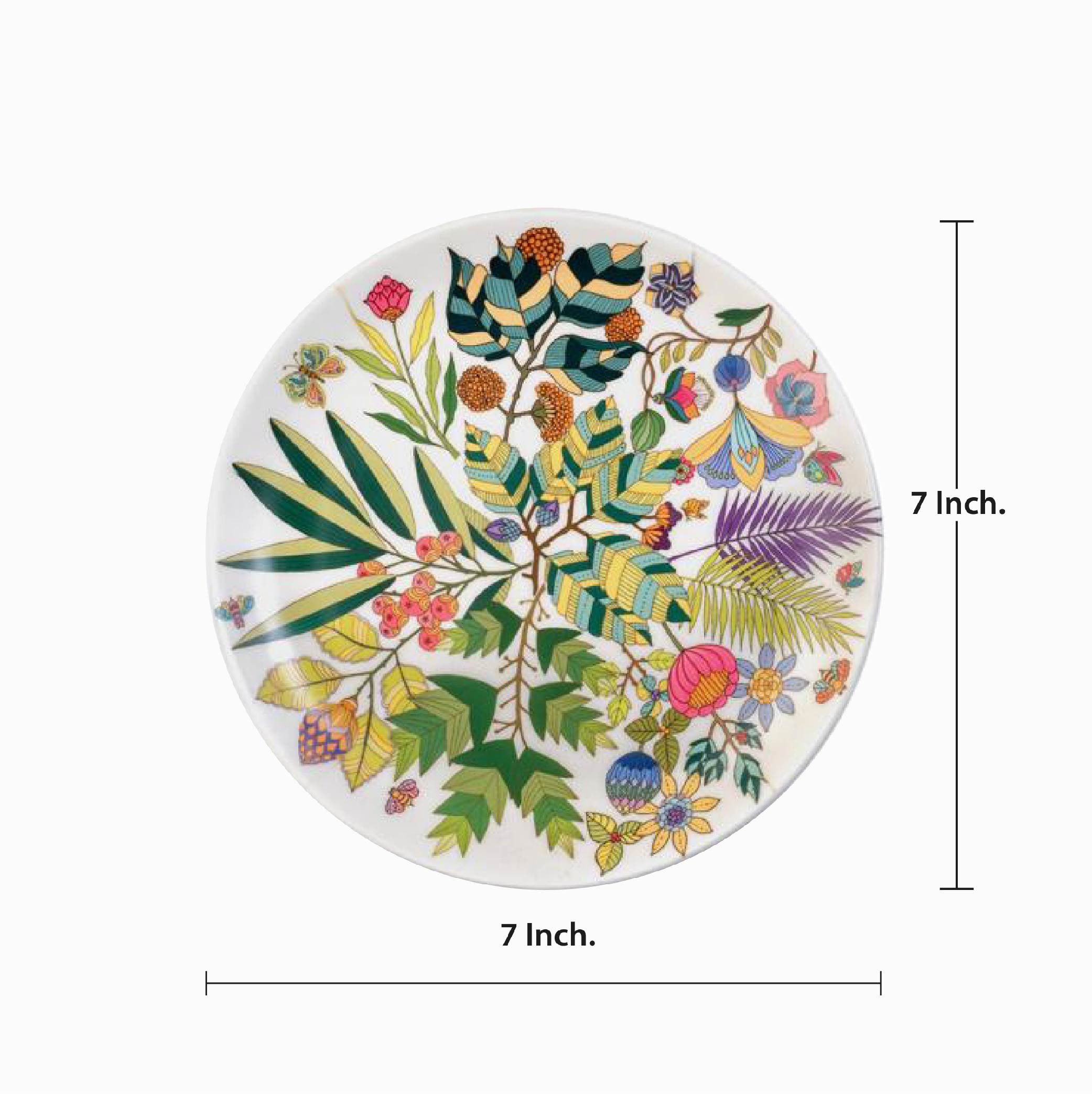 Decorative Wall Plate - Vibrant Bliss White