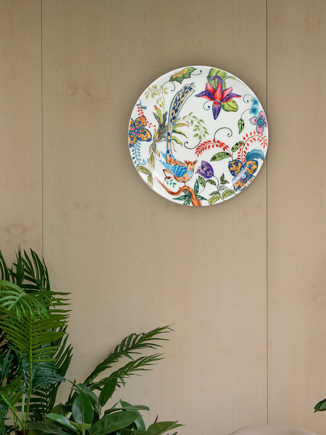 Decorative Wall Plate - Floral Enchantment (Matte Finish)