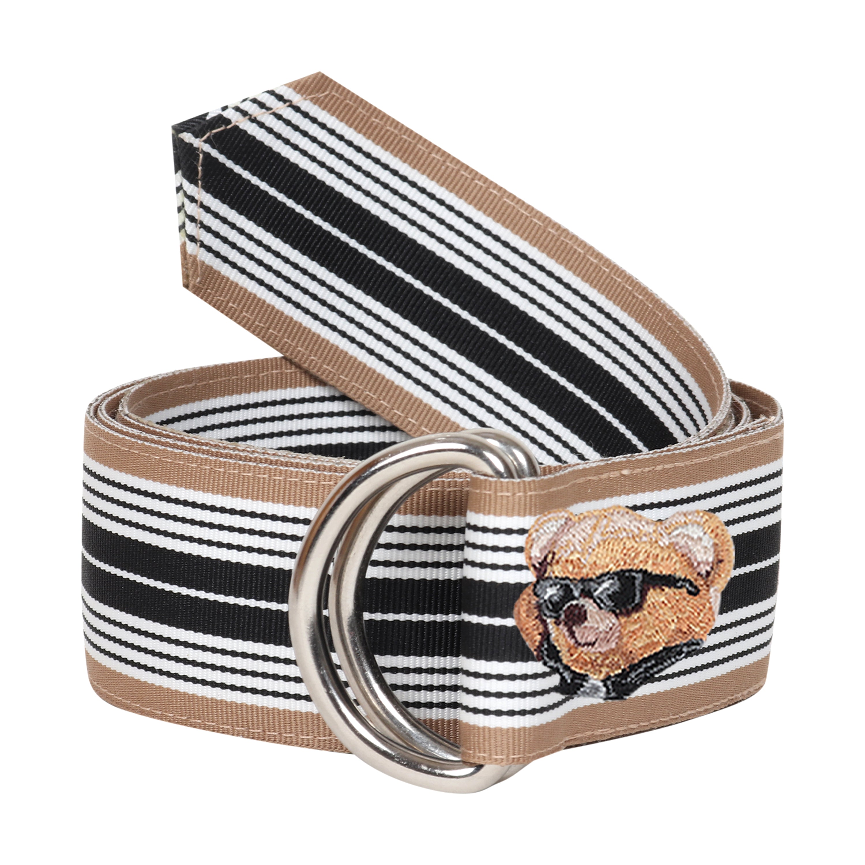 Arden Grosgrain Ribbon D-Ring Embroidered Belts