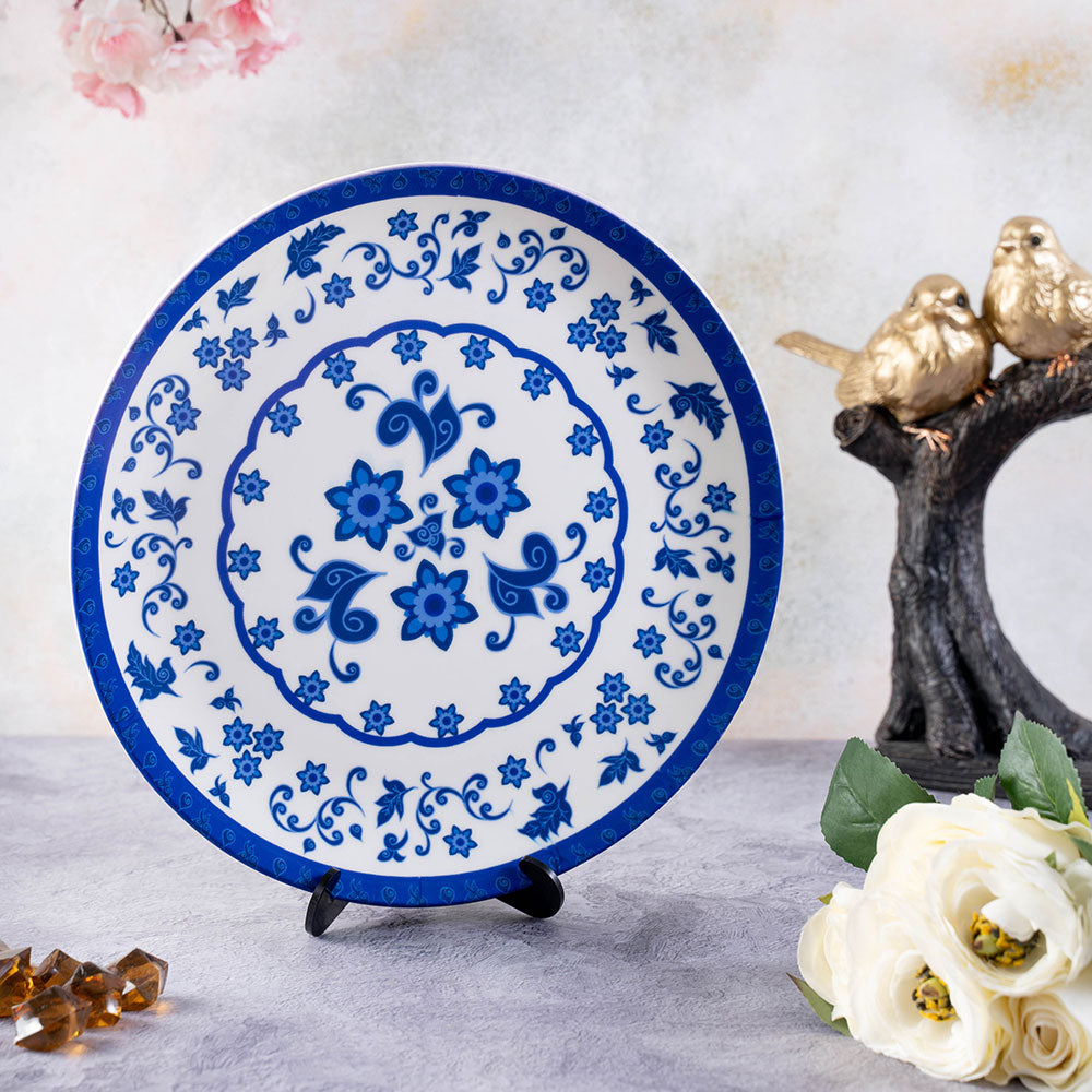 Decorative Wall Plates - Floral Blue pottery