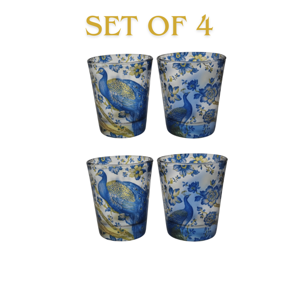 Glass Shot Glasses - Royal Plumage Paradise