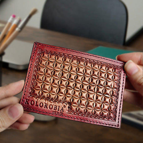 Mini Card Holder - Handcarved Grace