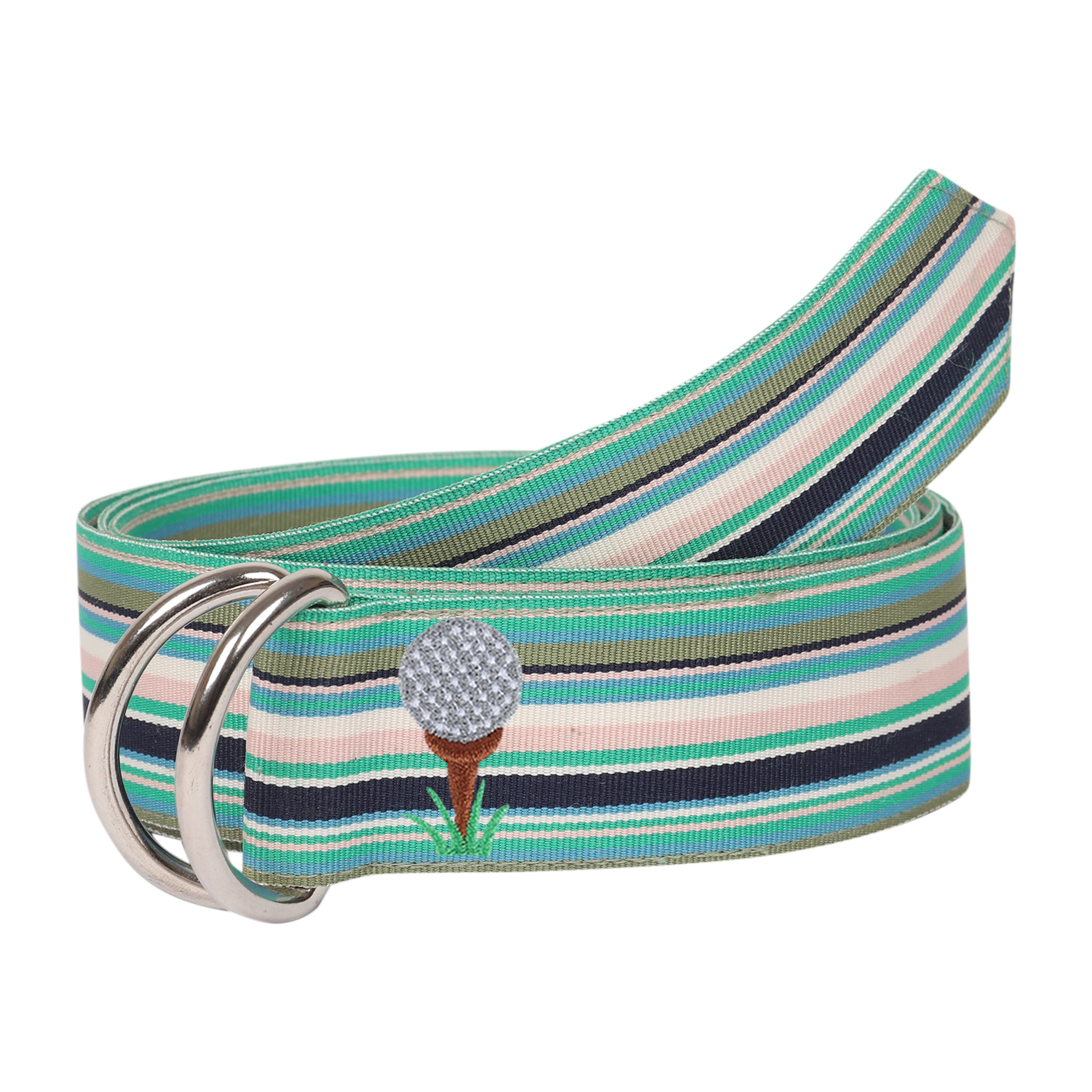 Opal Grosgrain Ribbon D-Ring Belt