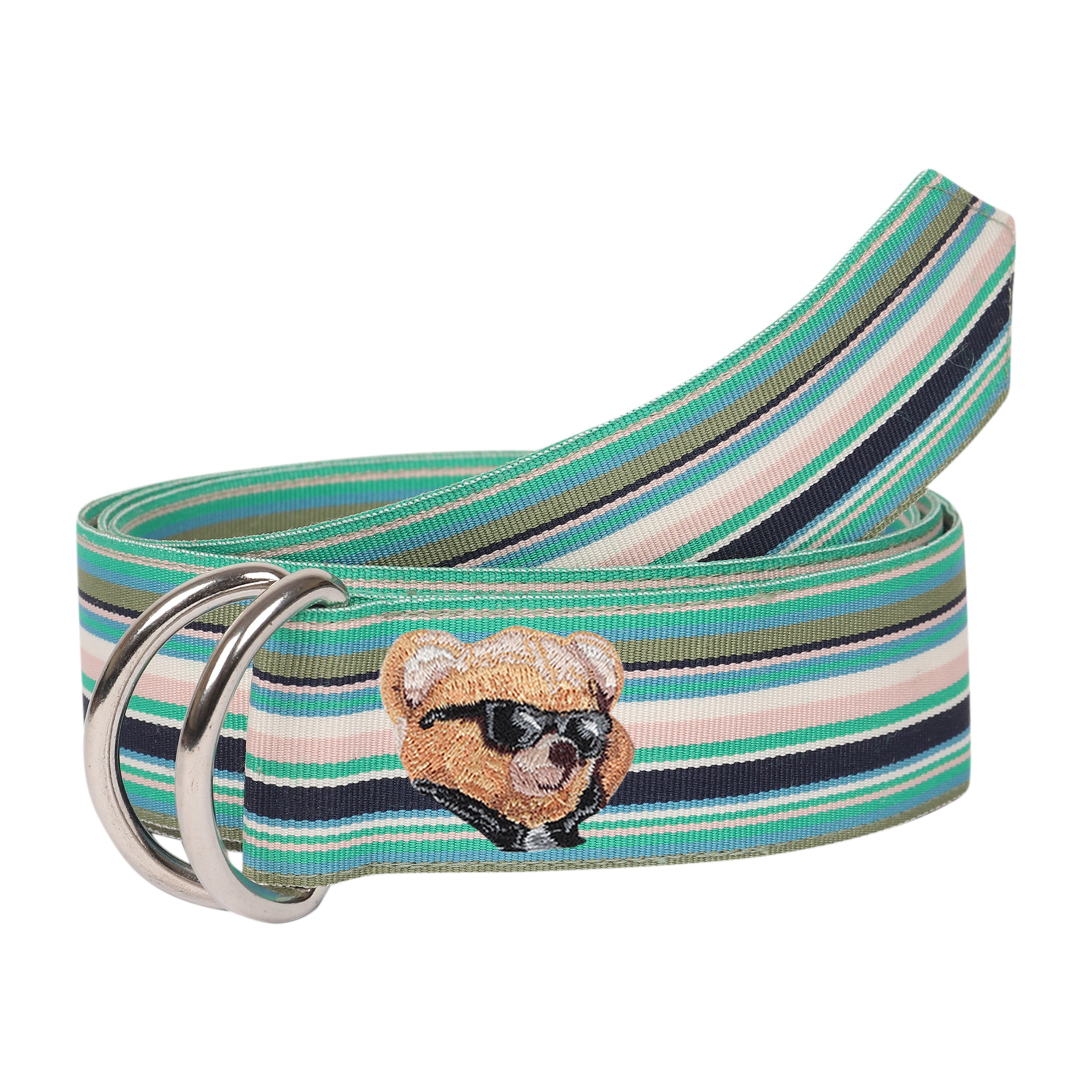 Opal Grosgrain Ribbon D-Ring Belt