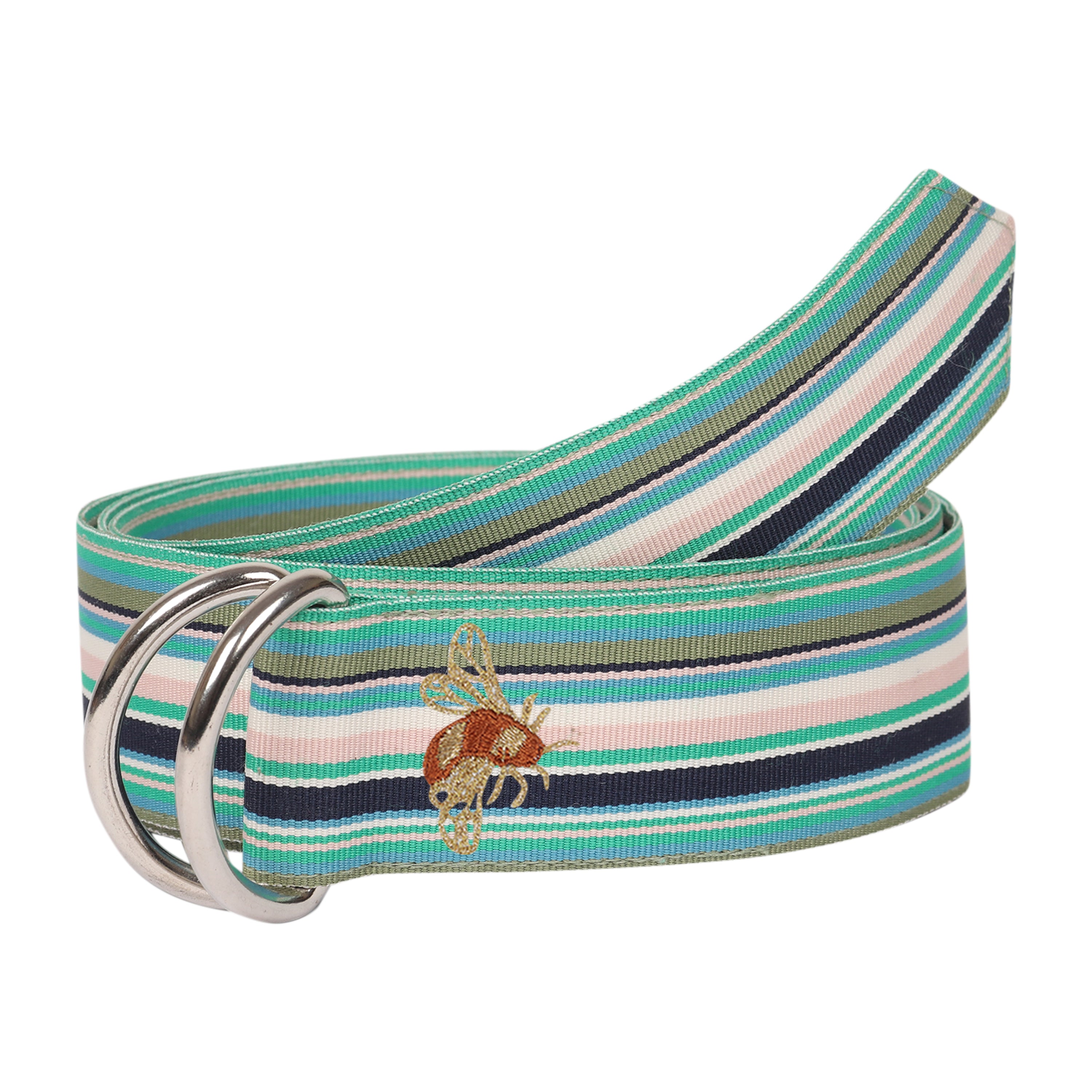 Opal Grosgrain Ribbon D-Ring Belt