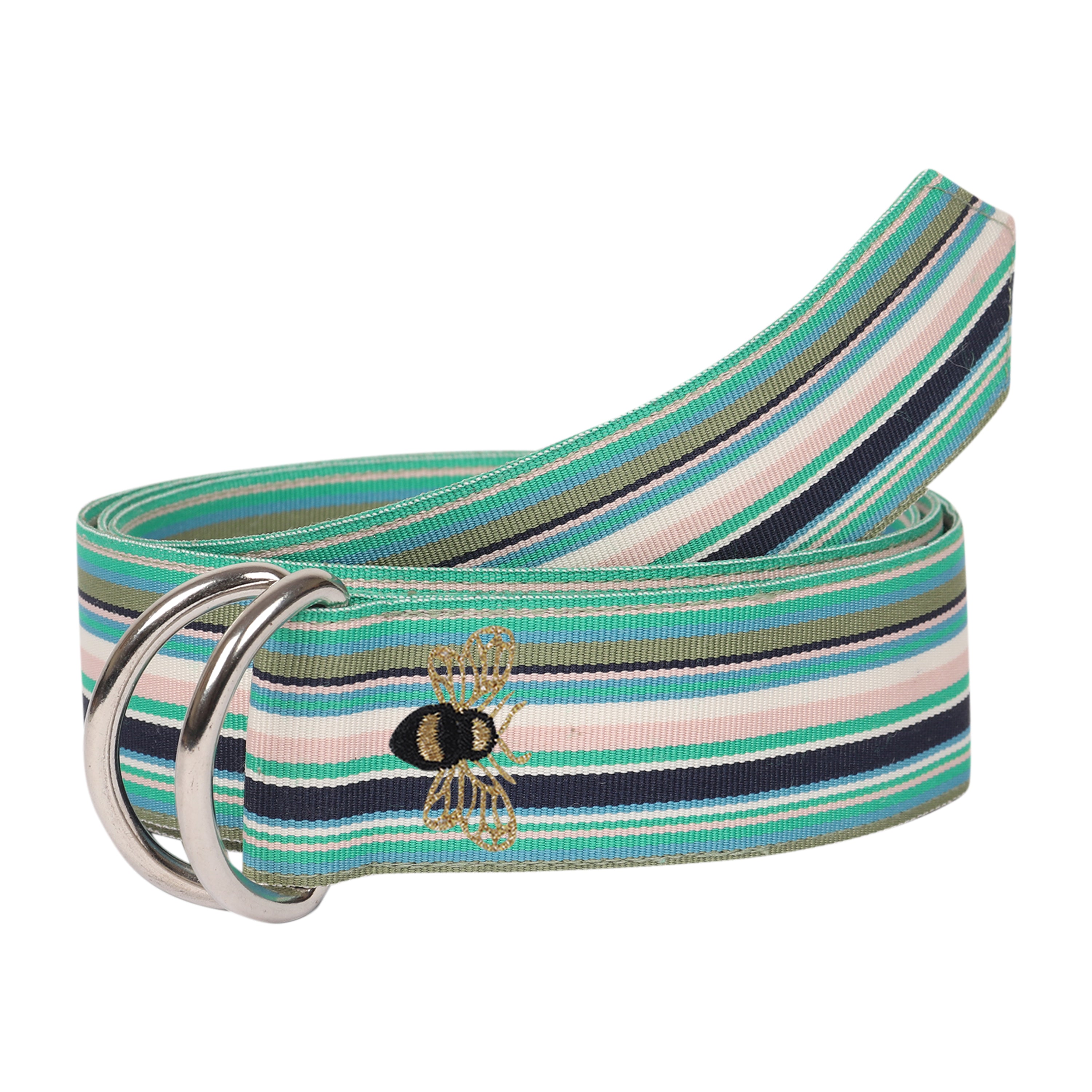 Opal Grosgrain Ribbon D-Ring Belt