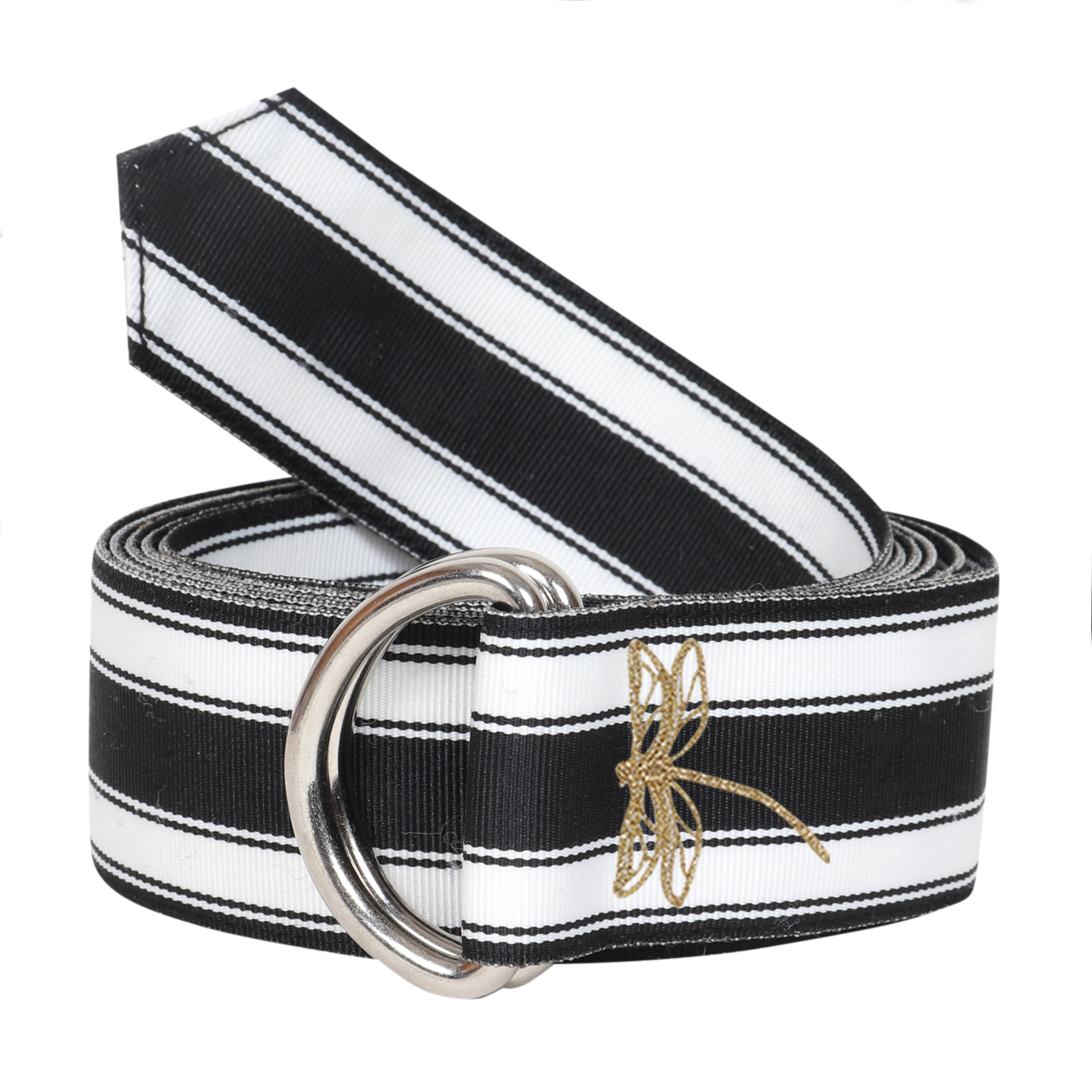 Hunter Grosgrain D-Ring Embroidered Belts