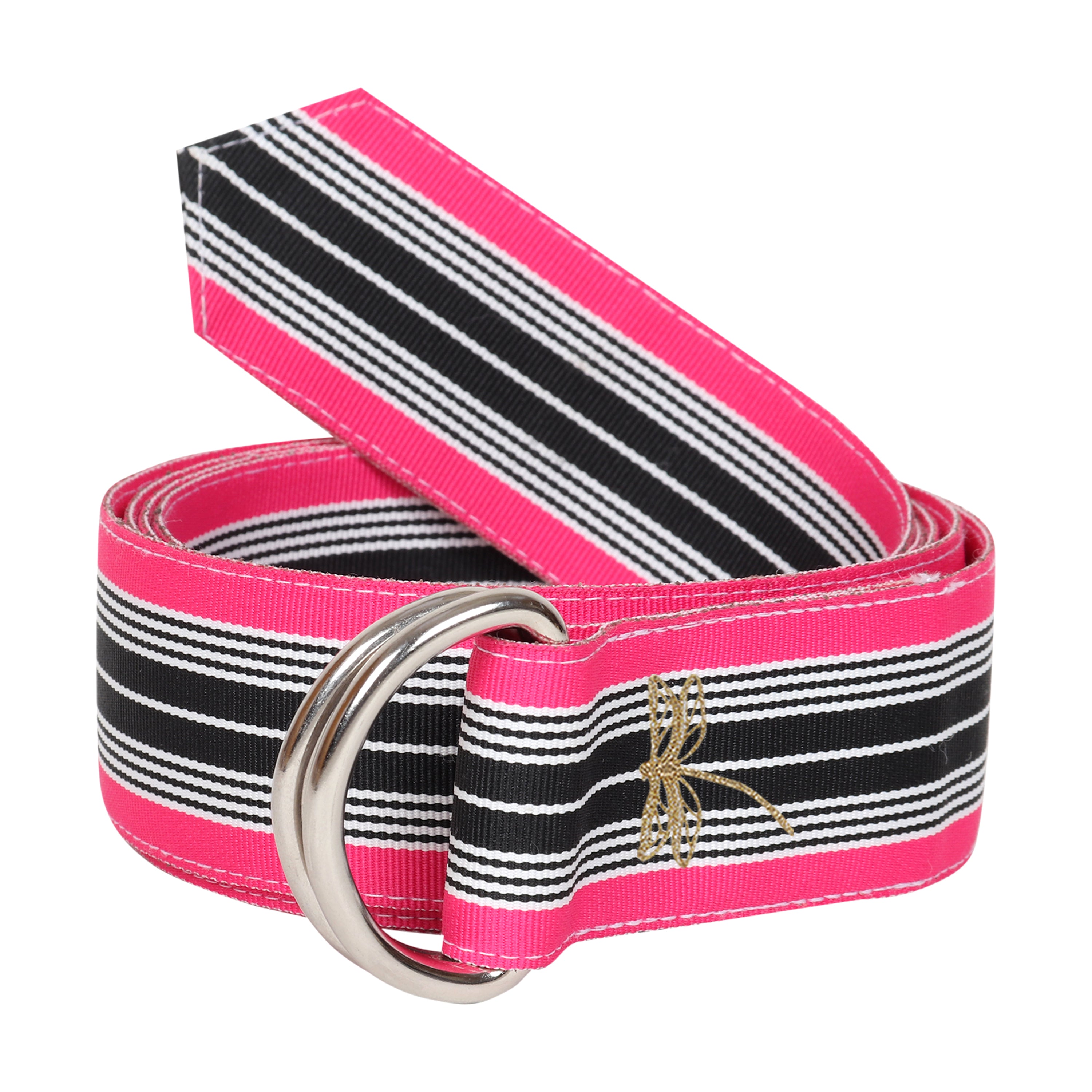 Blair Grosgrain Ribbon D-Ring Embroidered Belt