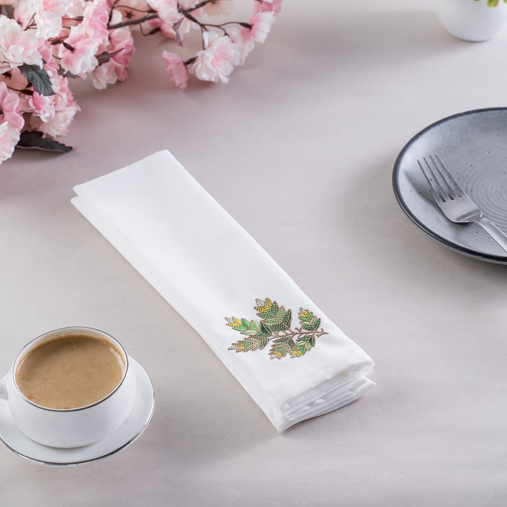 Table Napkins - Floral Embroidered