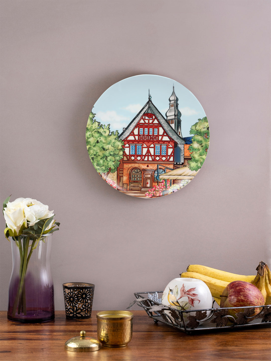 Decorative Wall Plate - European Architecture Germany (Matte Finish)