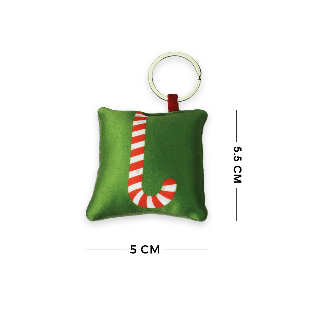 Cushion Keychain - Candycane