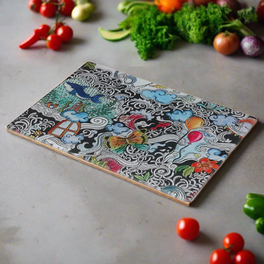 Chopping Board -Daily Life Doodle Art