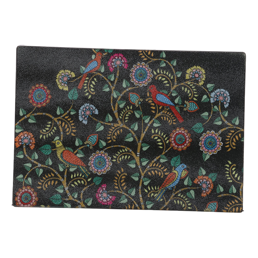 Chopping Board - Madhubani Art - Black