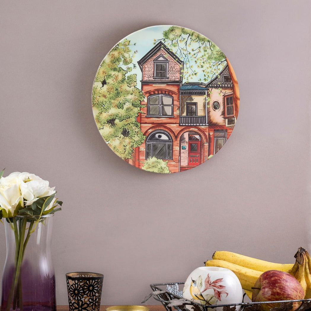 Decorative Wall Plate - Architecture Victorian House (Matte Finish)