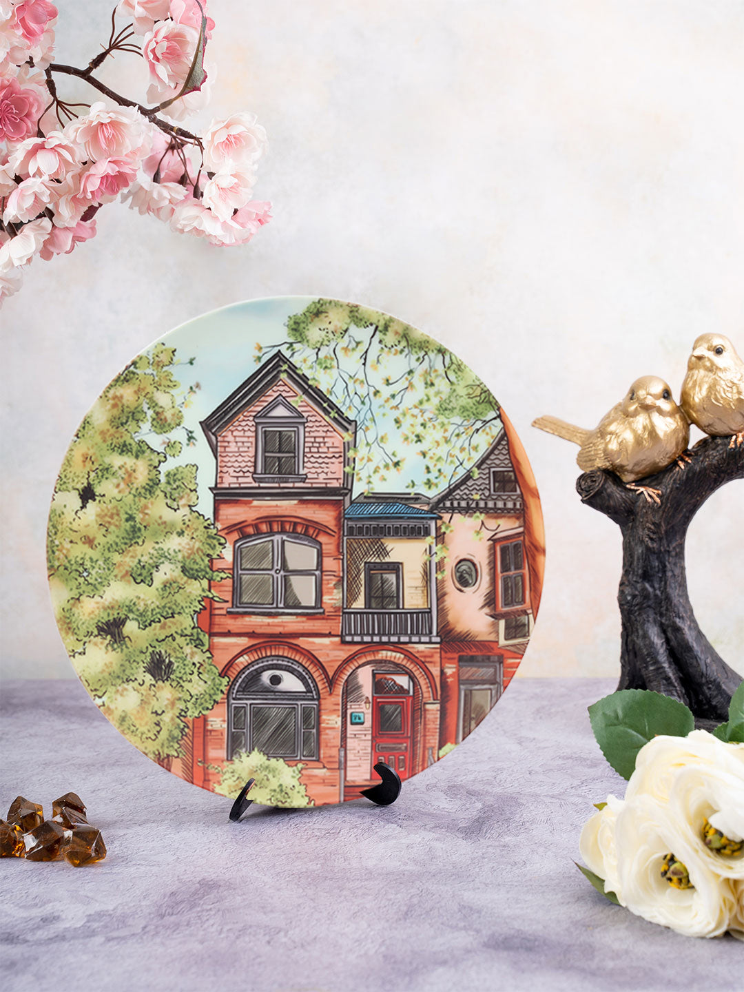 Decorative Wall Plate - Architecture Victorian House (Matte Finish)