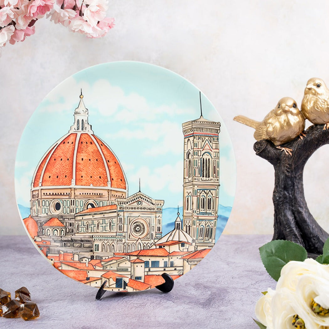 Decorative Wall Plate - European Architecture Florence Cathedral (Matte Finish)