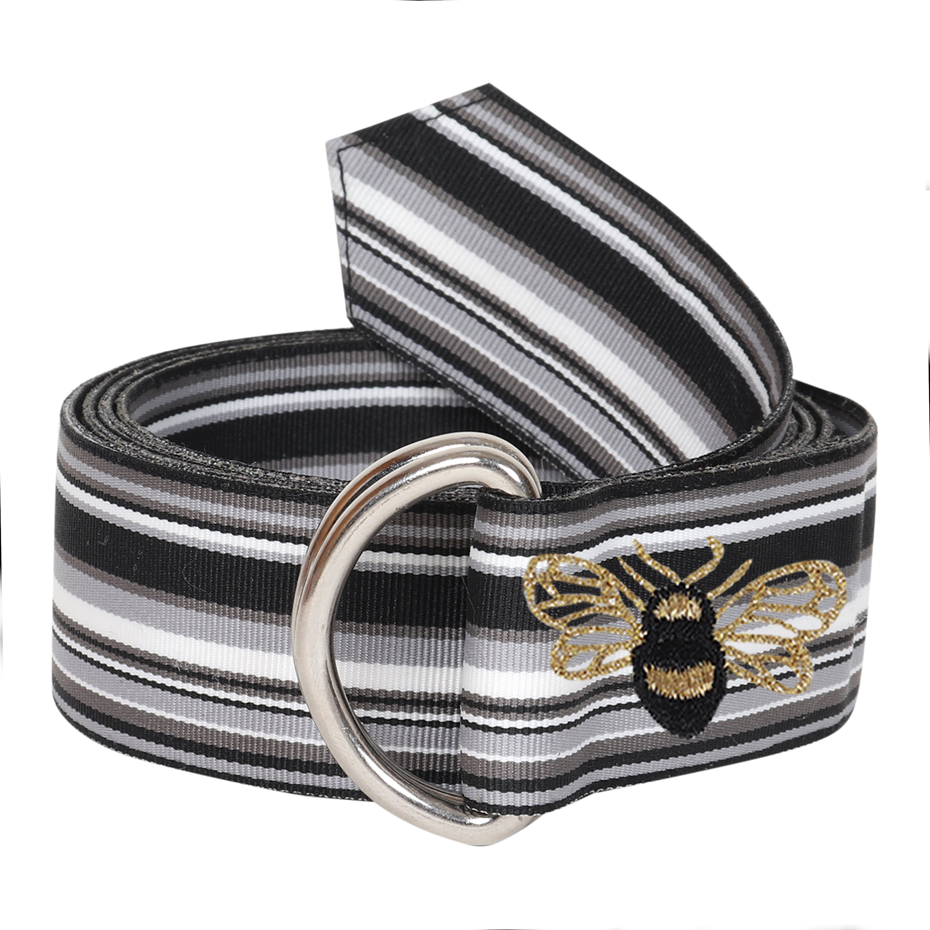 Carter Grosgrain Ribbon D-Ring Embroidered Belts