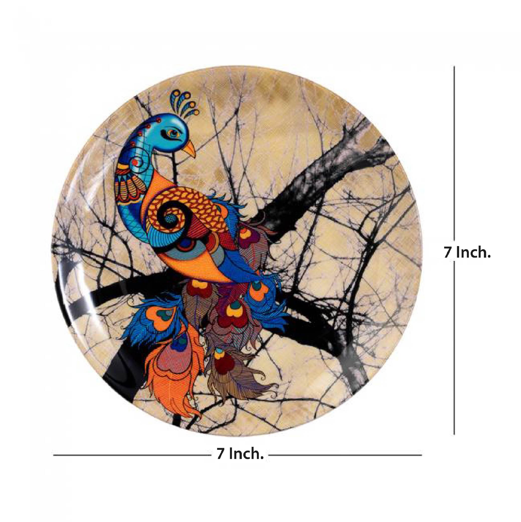 Decorative Wall Plates Combo (Set of 2) - Peacock Admiration