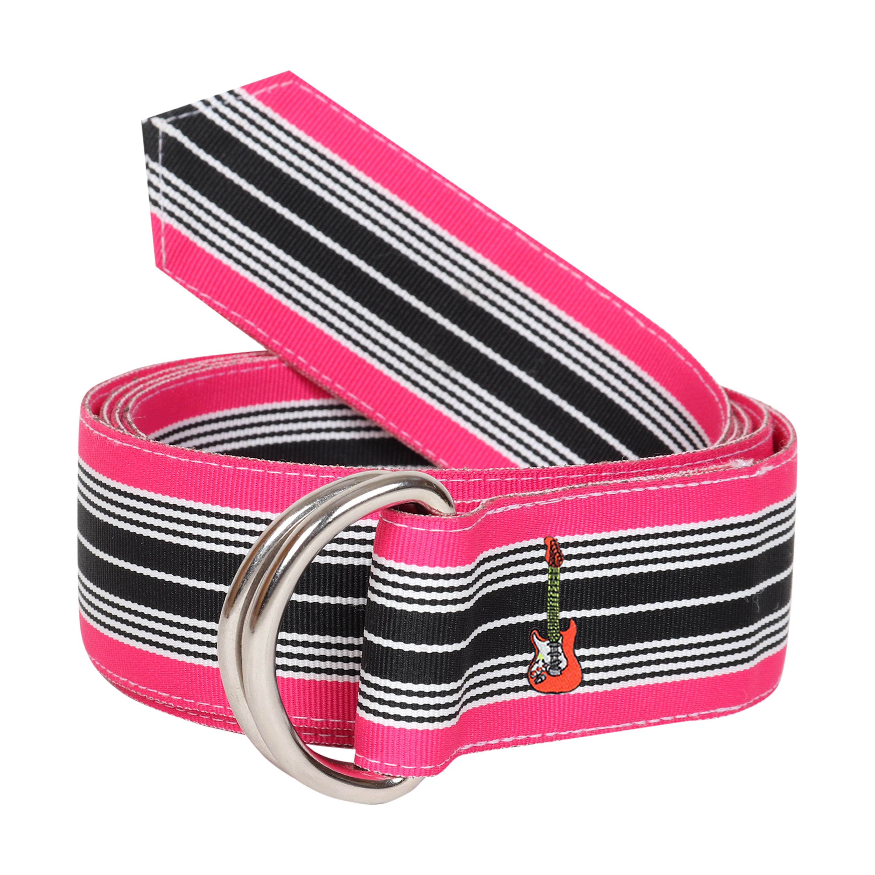 Blair Grosgrain Ribbon D-Ring Embroidered Belt