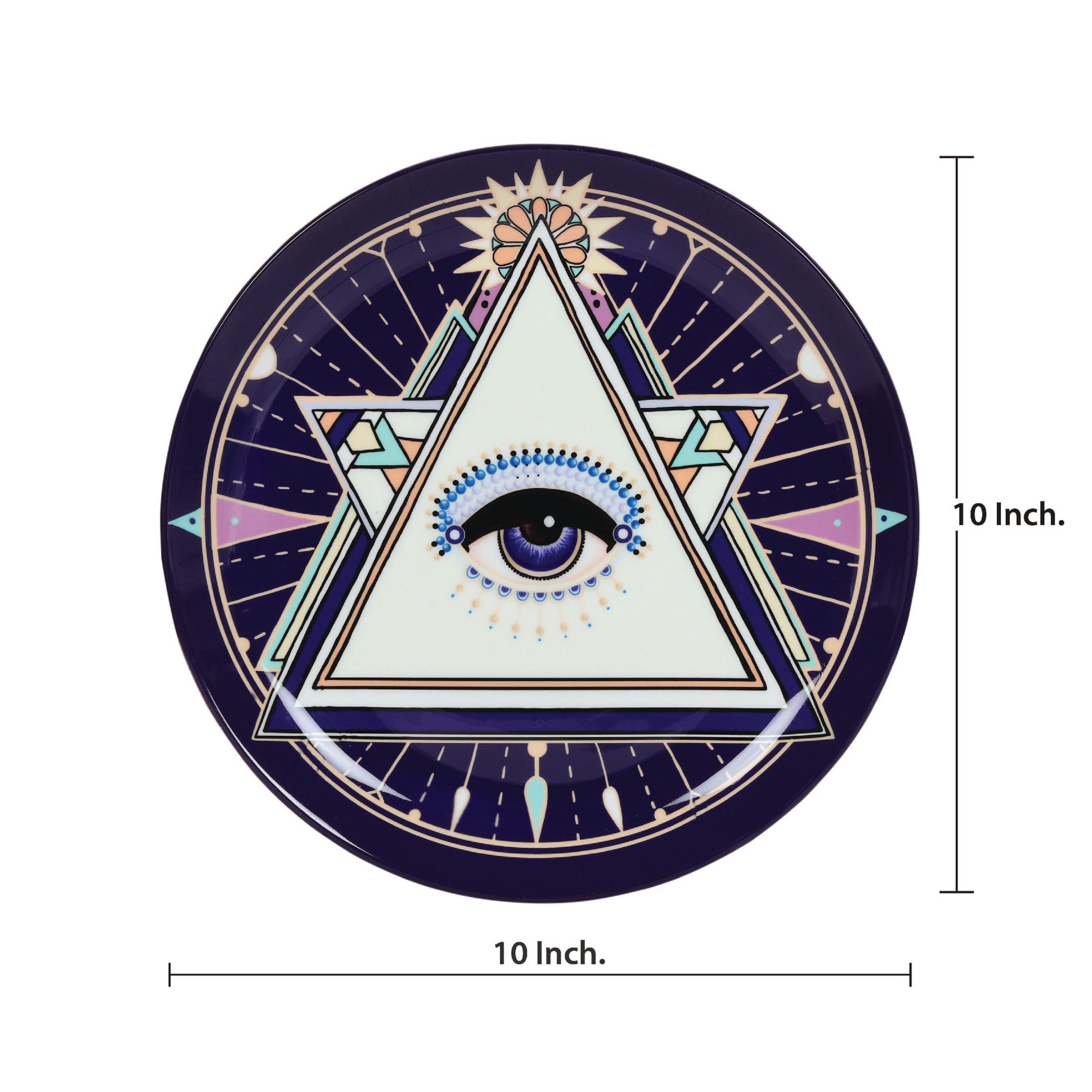 Decorative Wall Plate - Illuminati Evil Eye Series