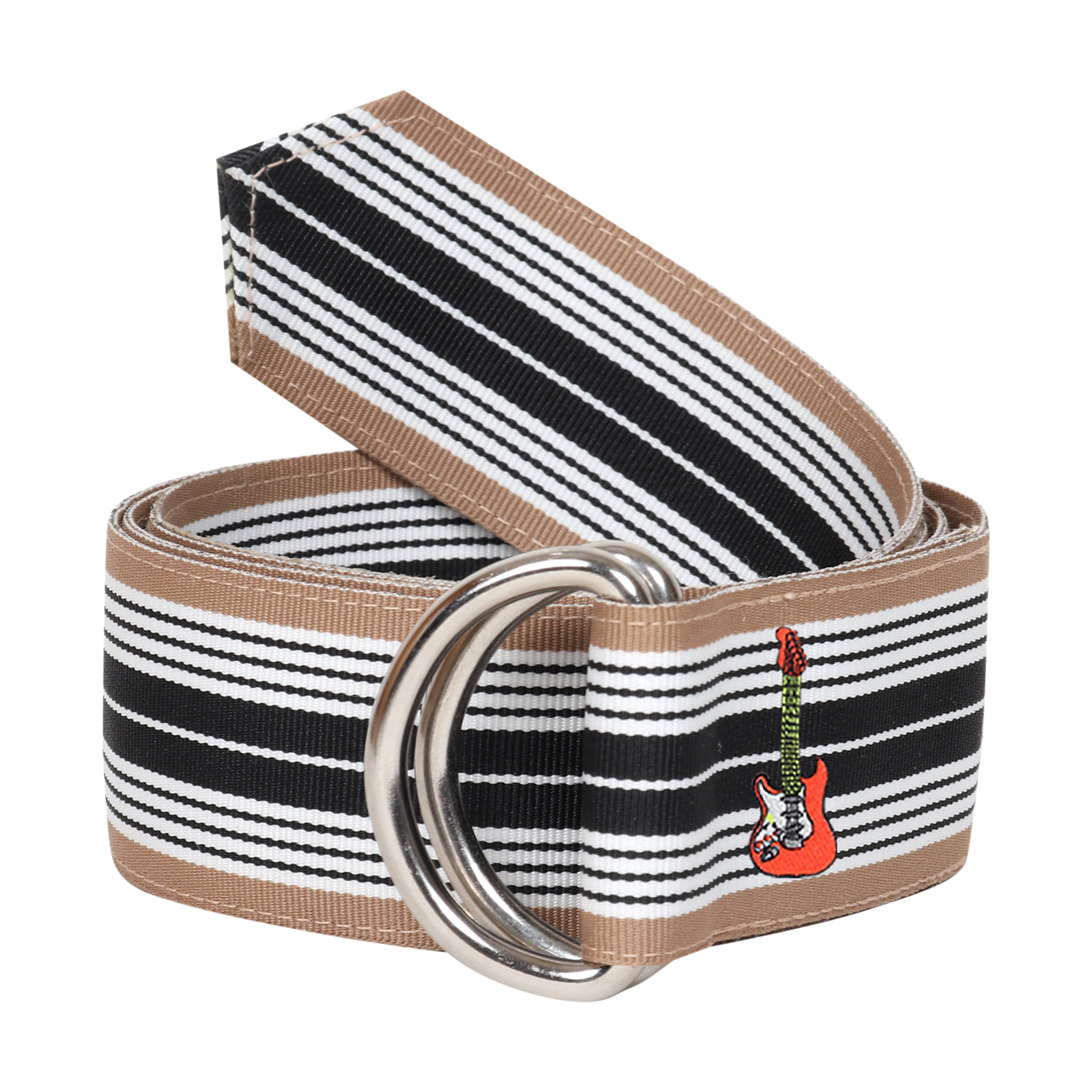 Arden Grosgrain Ribbon D-Ring Embroidered Belts