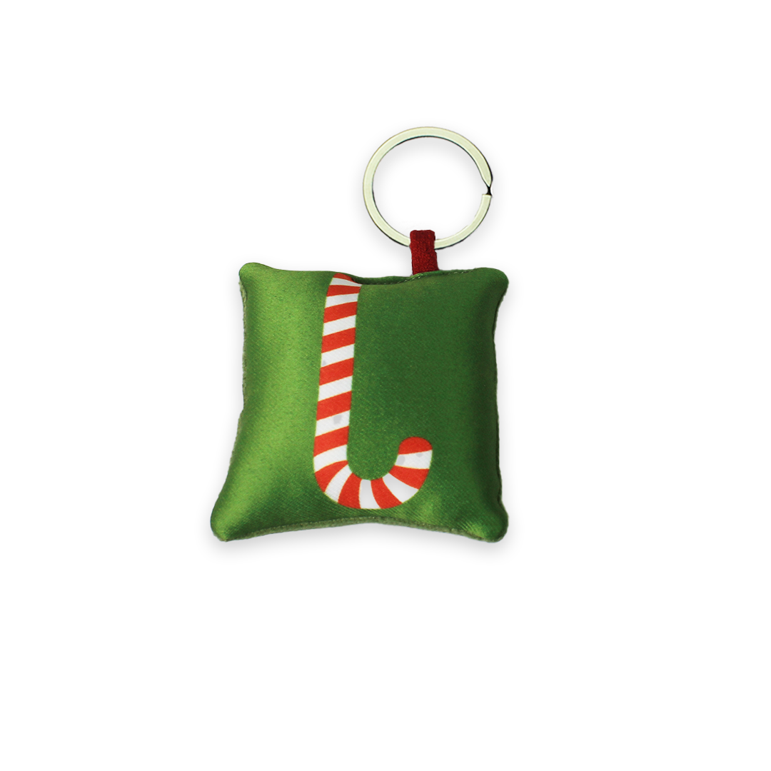 Cushion Keychain - Candycane