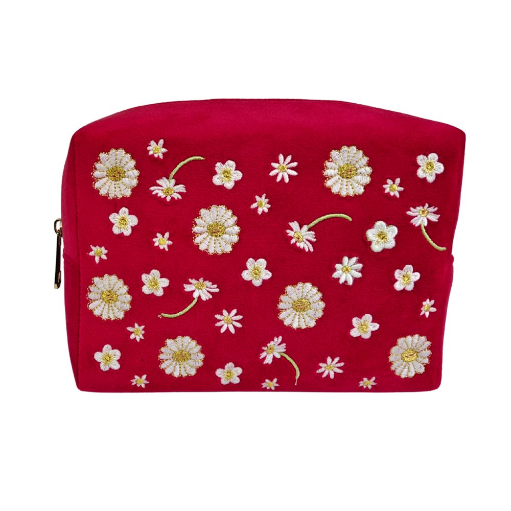 Travel Pouch - Rose Pop Daisies