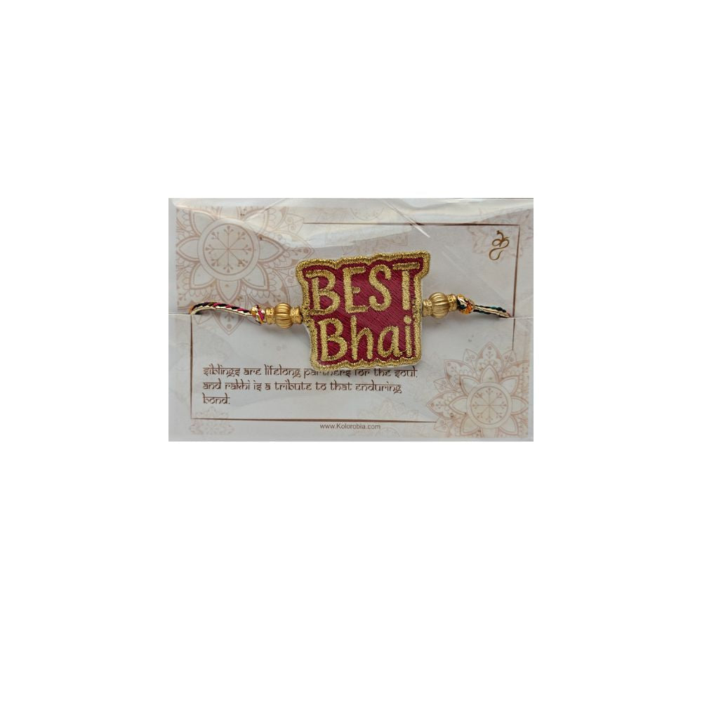 Embroidered Rakhi : Best Bhai