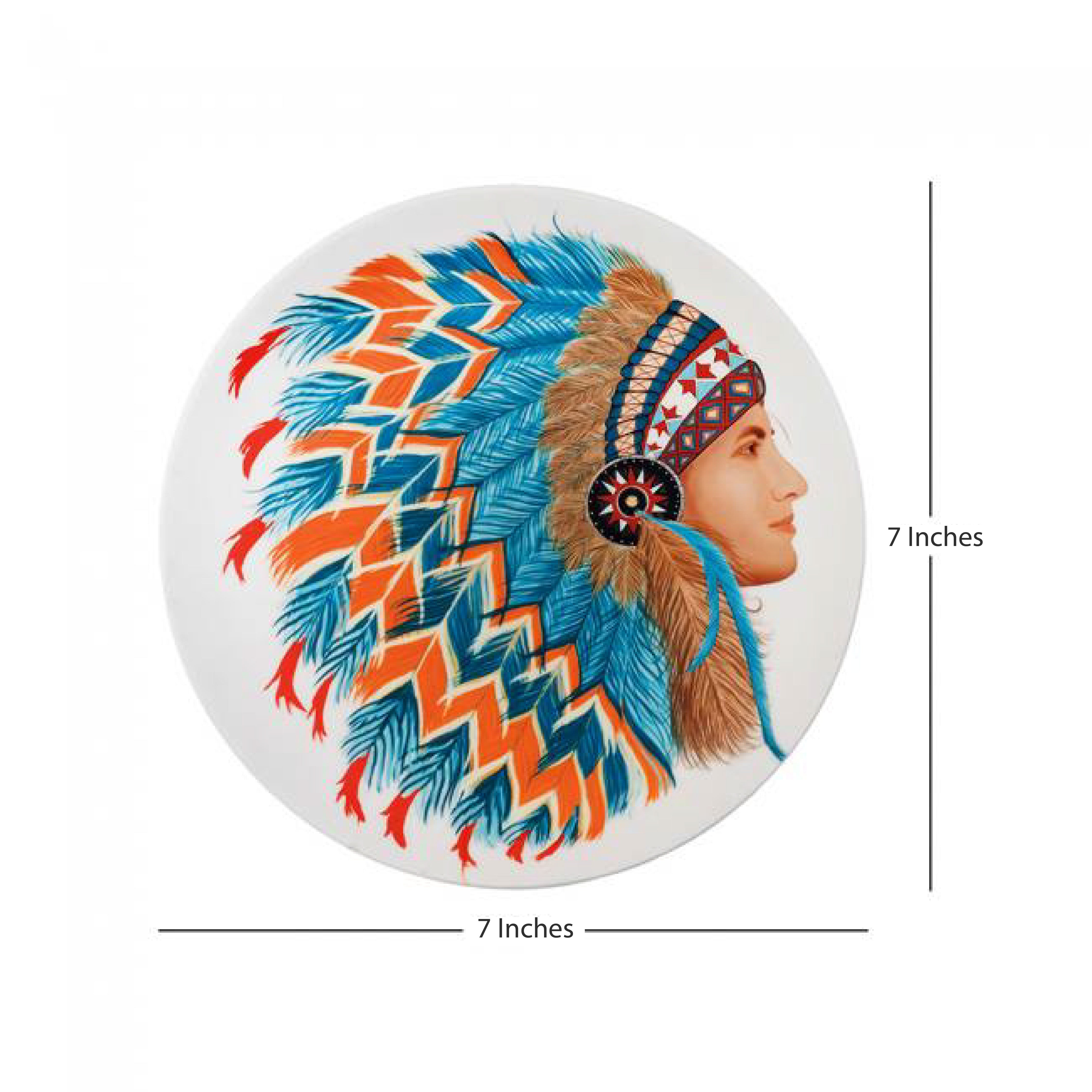 Decorative Wall Plate - Male Native American