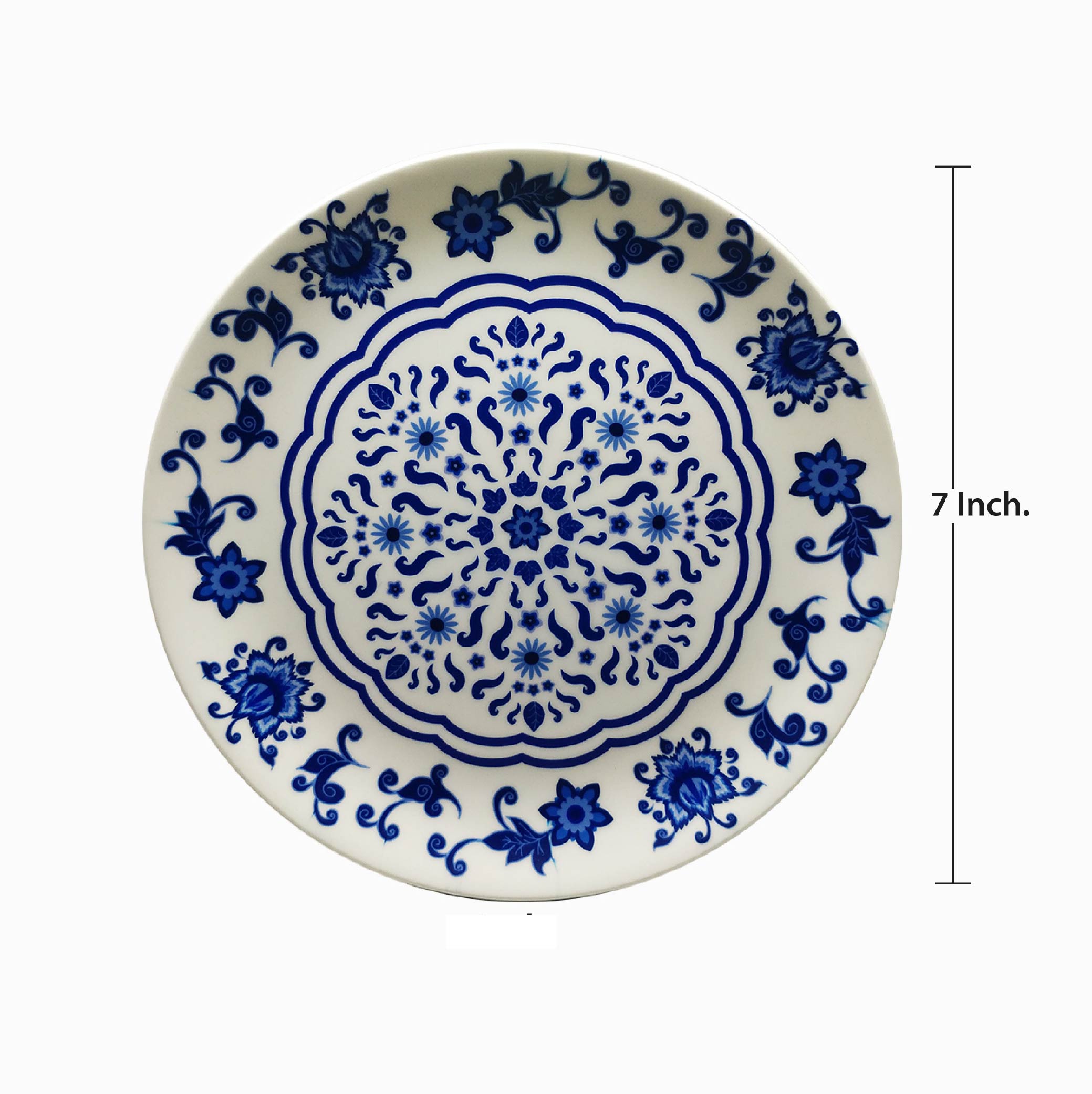 Decorative Wall Plates - Floral Blue pottery