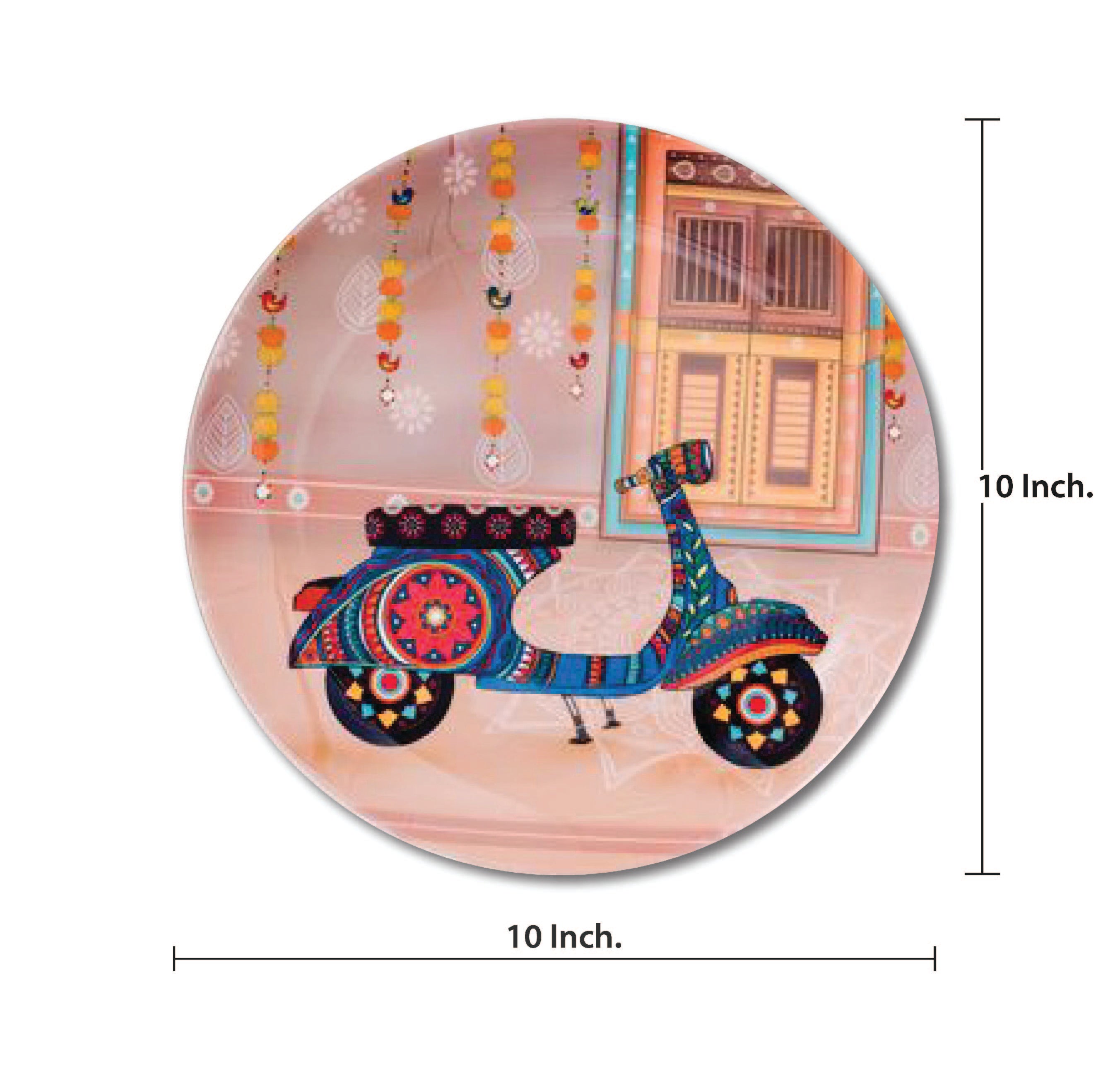 Decorative Wall Plates - Rejoicing scooter Ride