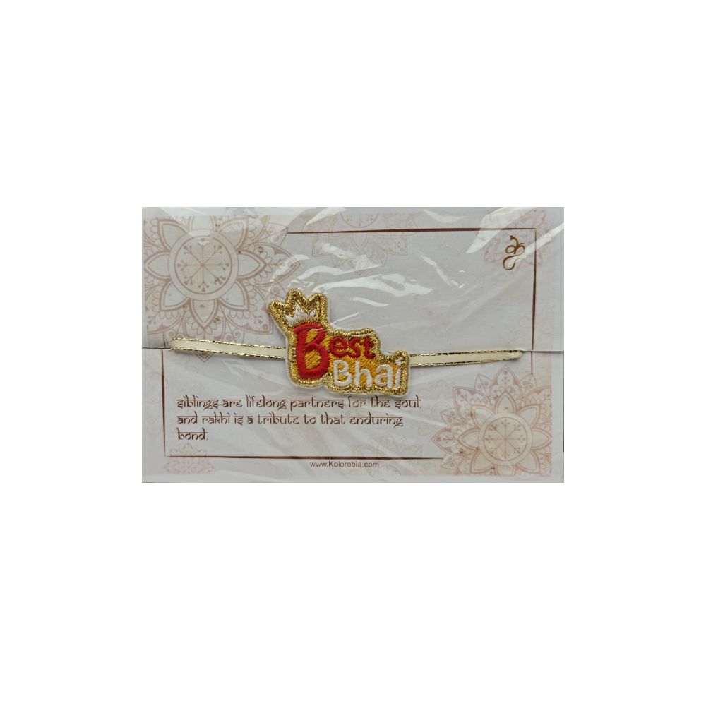 Embroidered Rakhi : Crowned Best Bhai