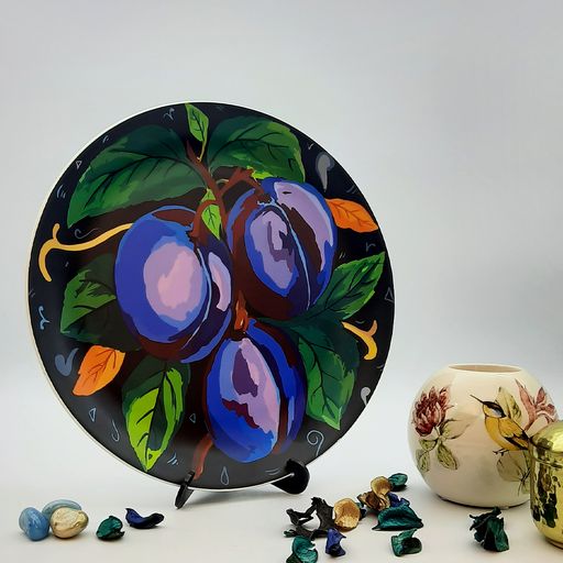 Decorative Wall Plates - Plums from Italy
