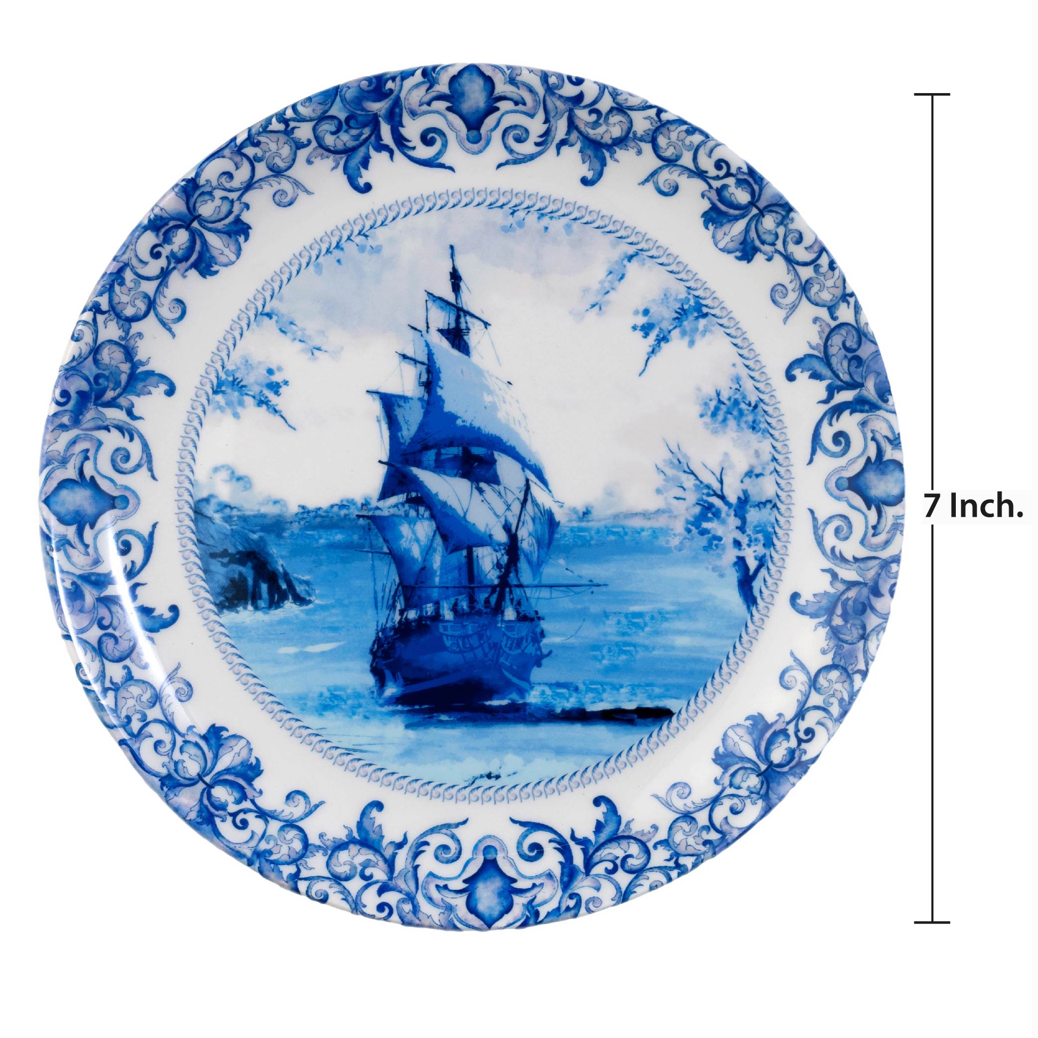 Decorative Wall Plate - Voyage Blue Pottery