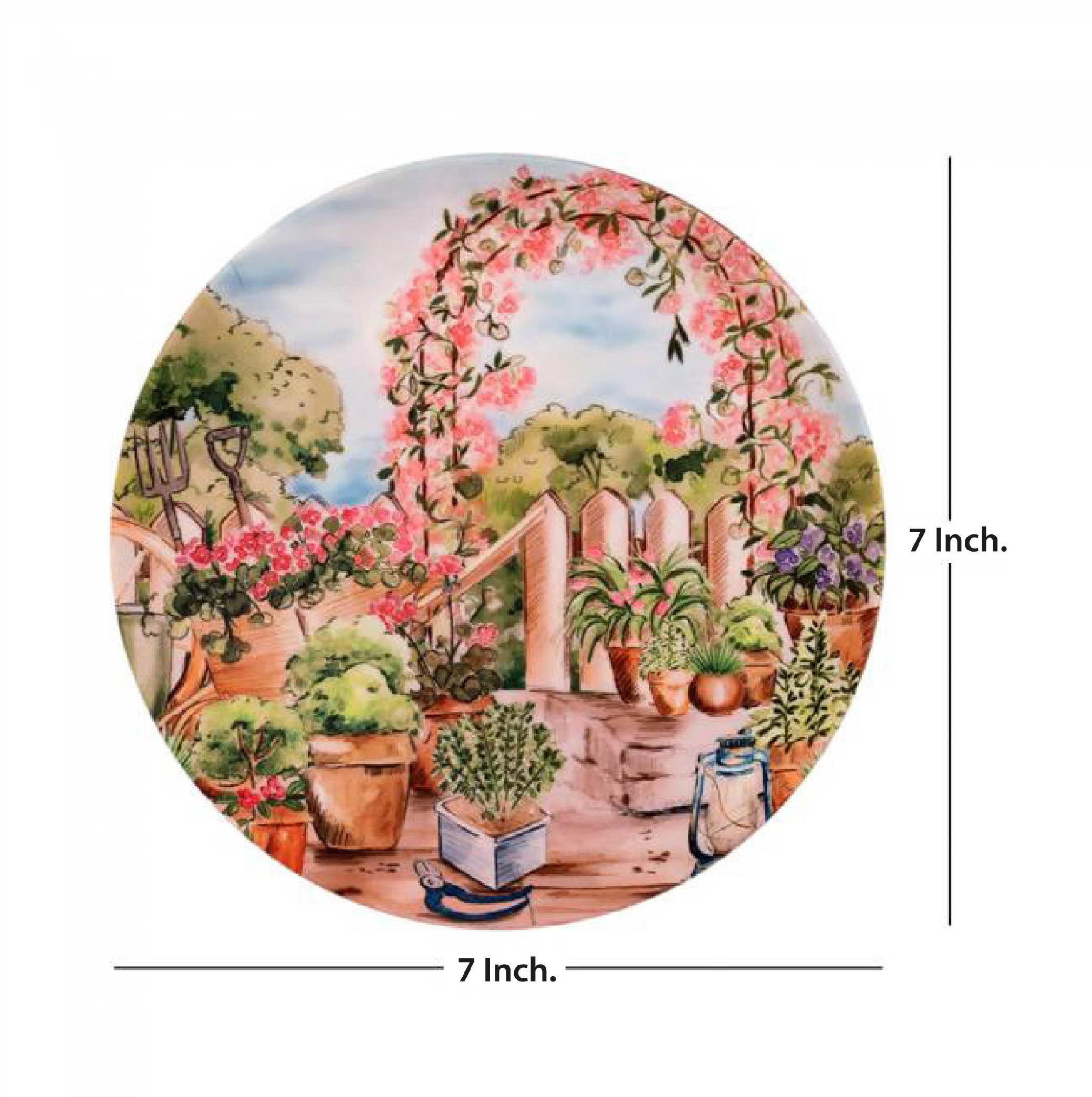 Decorative Wall Plate - English Flower-adorned Garden
