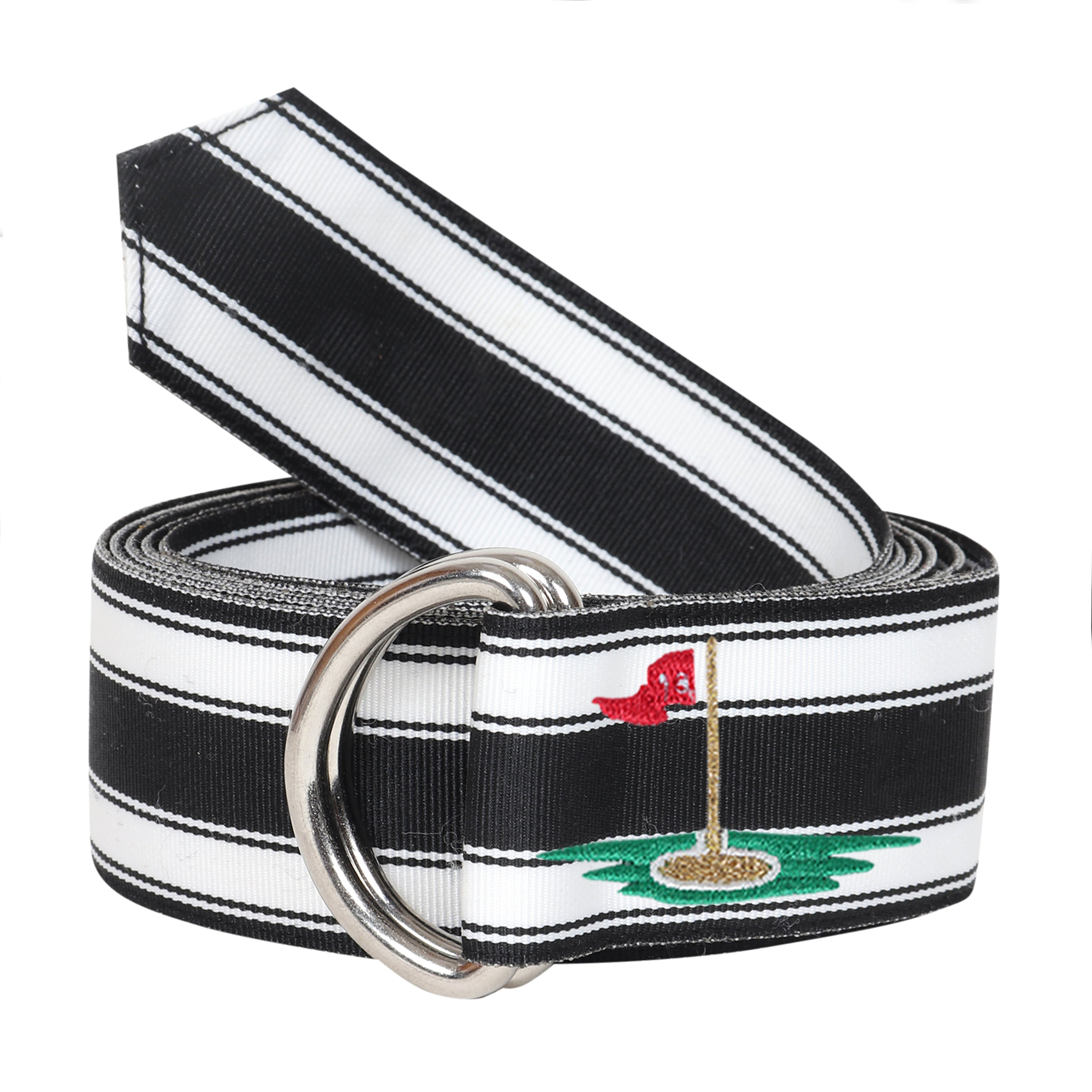Hunter Grosgrain D-Ring Embroidered Belts