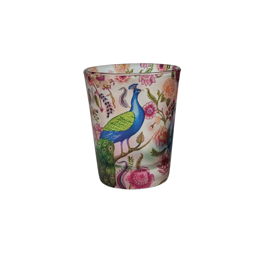 Glass Shot Glasses - Garden Jewel Peacock