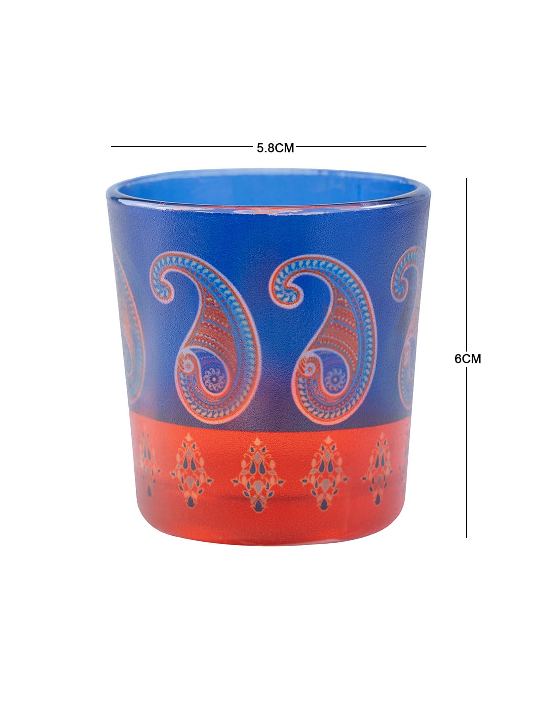 majestic-paisley-frosted-candle-votives | Gift Pack | Natural Tealight Candle |Votives for Gifting on House Warming | Birthday | Anniversary, (Set of 2)