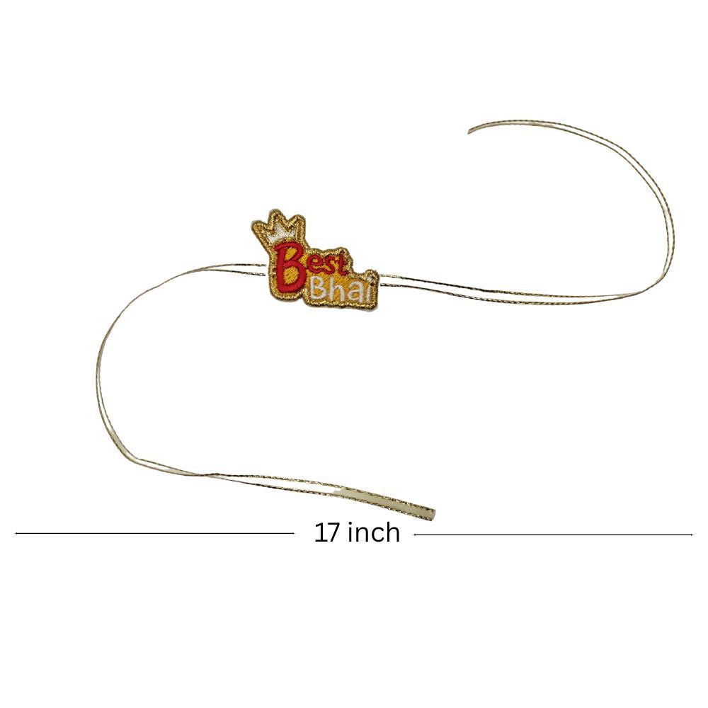 Embroidered Rakhi : Crowned Best Bhai